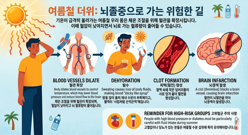 겨울보다 무서운 여름 뇌졸중 당신의 혈관이 보내는 5가지 위험 신호