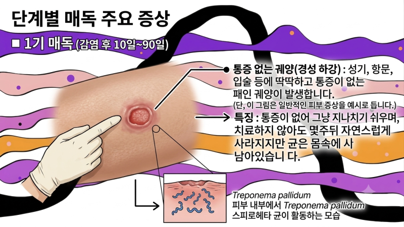 매독 초기증상 단계별 완벽 정리! 외국인도 검사 가능 여성 남성 차이와 원인 총정리